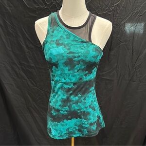 Lululemon Athletica Teal and Black Tank Top